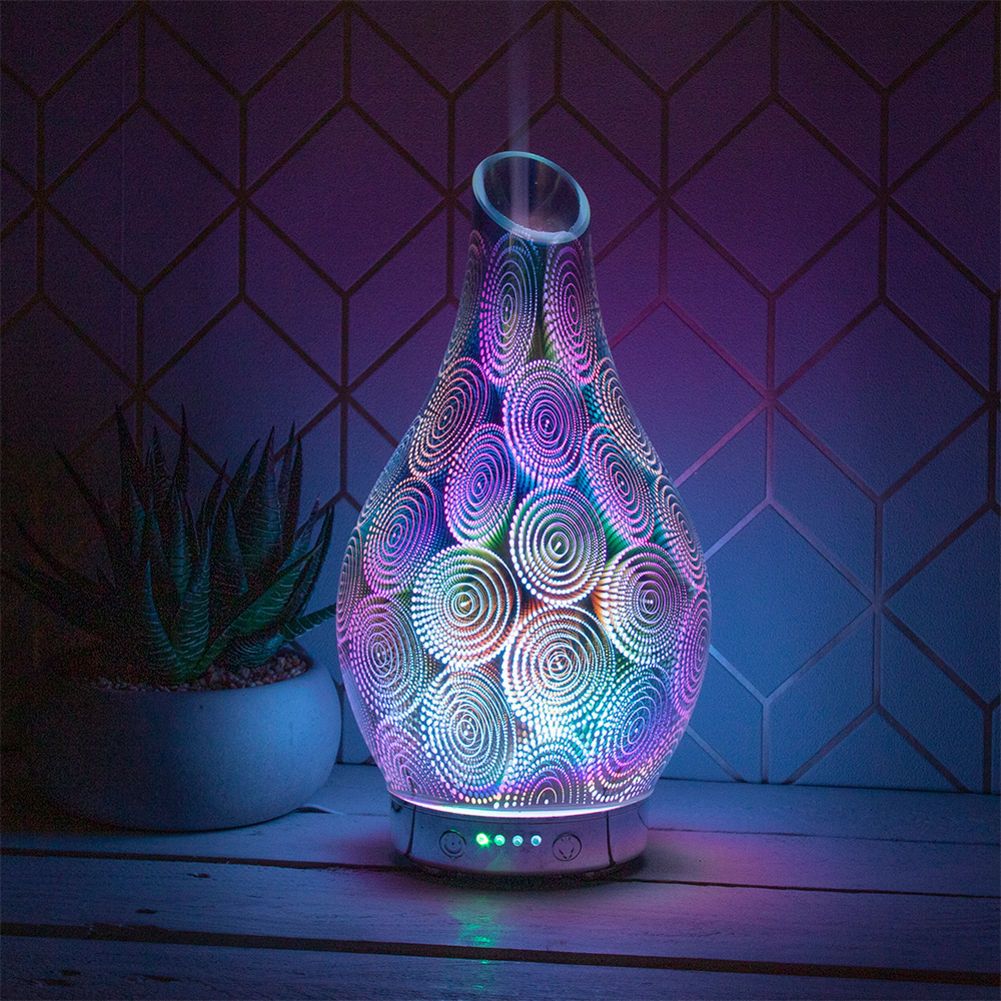 Aroma Oil Humidifier Colour Changing Lamp (Circles)